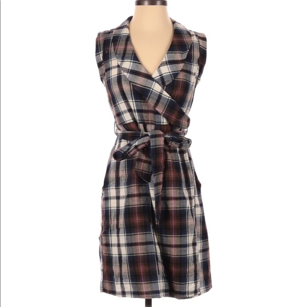 11.1. Tylho from Anthropologie Plaid Wrap Dress